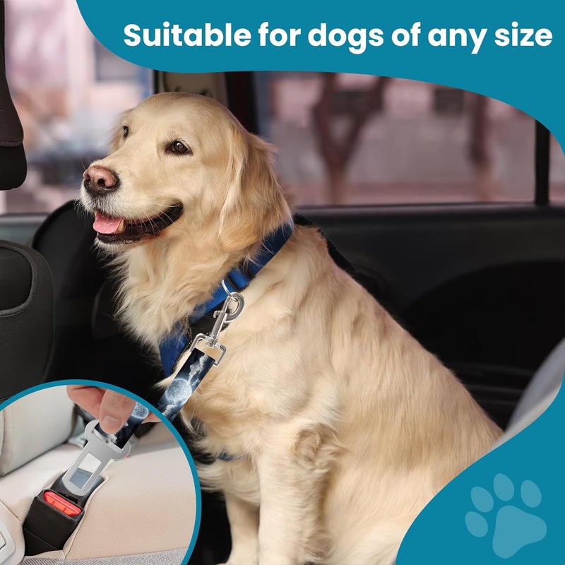 HCYPCV Adjustable pet cat and Dog car seat Belt，The Lanyard is Flexible and Adjustable from 20 to 33 inches(Beautiful Starry Sky) - Image 4